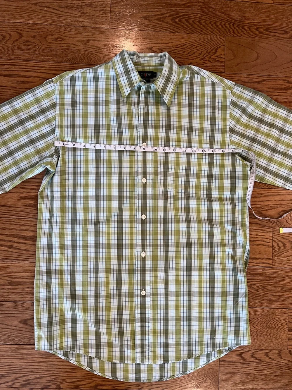 J. Crew Olive Green Plaid Long-Sleeve Cotton Button-Down Shirt